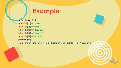 Python Dictionary Part - 1: Creation