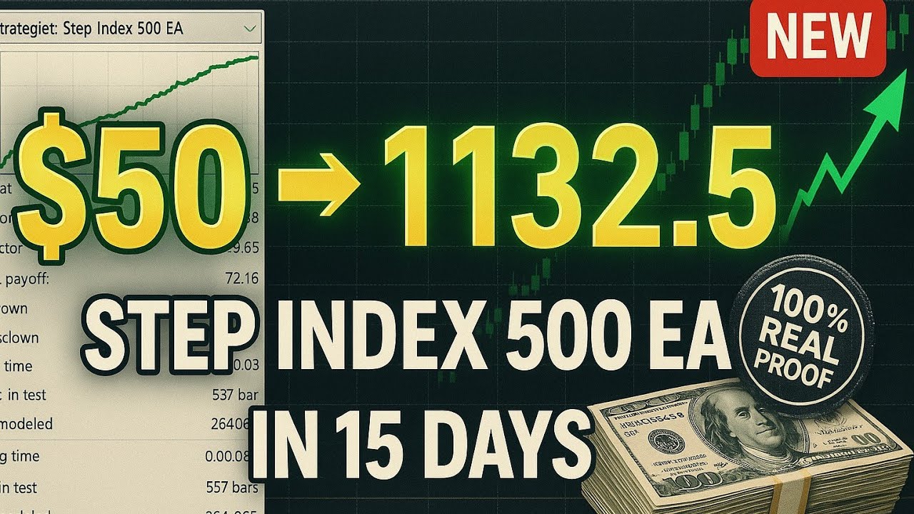 🚀 $50 to $1132.5 in 15 Days Trading Step Index 500!