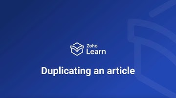 Duplicating a knowledge base article