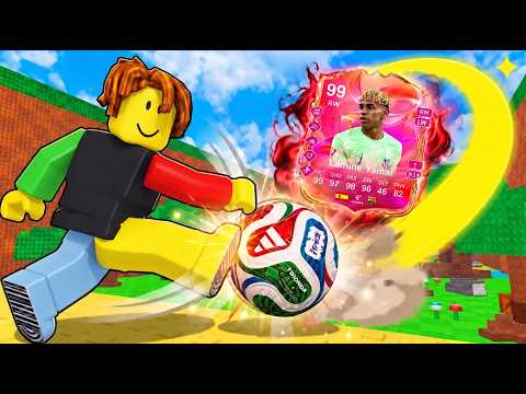 LAPARGANG AND I TRY TO FIND RARE RONALDO CARDS BY KICKING BALLS IN THIS ROBLOX GAME!! ...