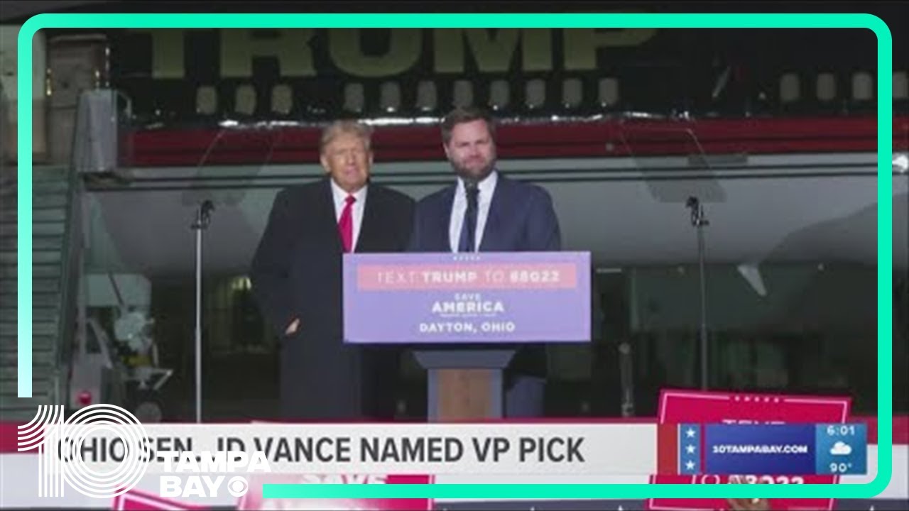 Donald Trump announces Sen. JD Vance as his VP pick, first day of RNC ...