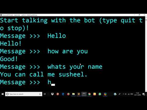 CHATBOT using deep learning | Python
