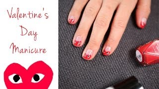 Valentines Day Manicure Comme Des Garcons Manicure Tutorial