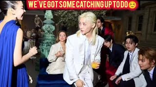LET'S CATCH UP!!. JENNIE, FELIX TALK OVER DRINKS AT THE MET GALA.