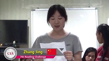 CIA 7th Reading Challenge - Zhang Jing