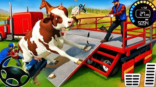 Animal Farm Cargo Truck Driving Transport Animal 3D Android Game play  screenshot 5