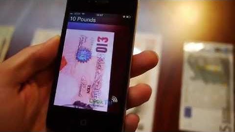 LookTel Money Reader 2.0 iPhone app - real time currency identification