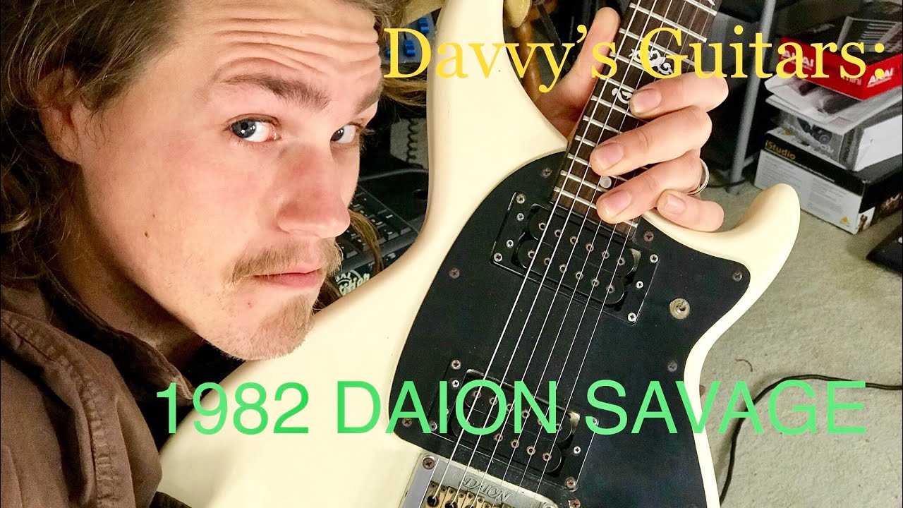 1982 Daion Savage (White) | Davvy's Guitars - YouTube
