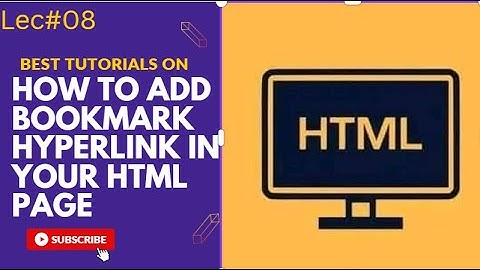 HTML Bookmark HyperLink Tag Tutorial in Hindi / Urdu