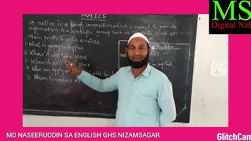 TS 10 CLASS ENGLISH|PAPER I|HOW TO WRITE A NOTICE?|A MINOR DISCOURSE|MD NASEERUDDIN|MS DIGITAL NZB.
