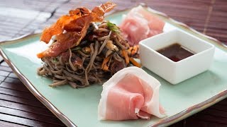 Chilled Soba Noodle Salad With Crispy Prosciutto Di Parma