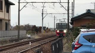 名鉄3150系 3166F 尾西線 教習車 上丸渕駅通過