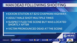 Man dead after shooting at South Knox County gas station, suspect in custody