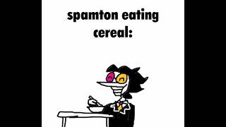 spamton eating cereal: