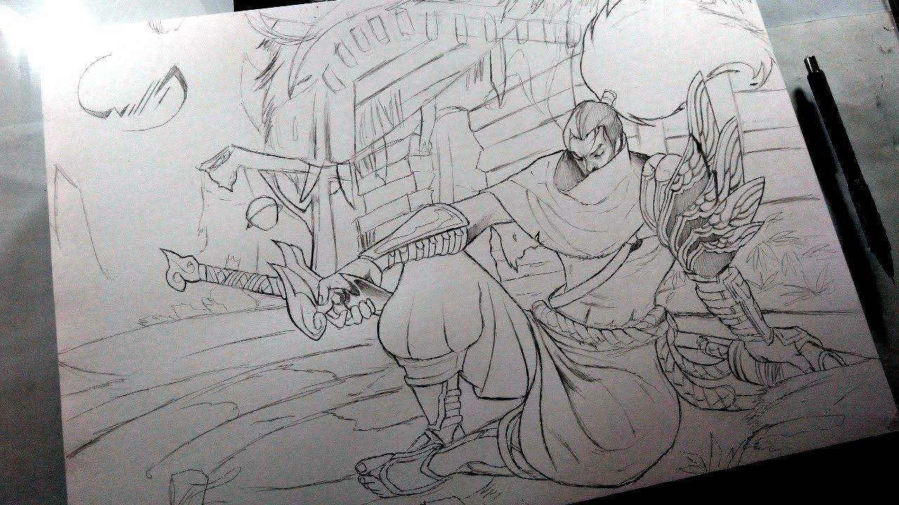 Lineart Drawing – Yasuo ( LEAGUE OF LEGENDS ) | Tất tần tật những tài liệu nói về vẽ yasuo bằng bút chì đúng nhất