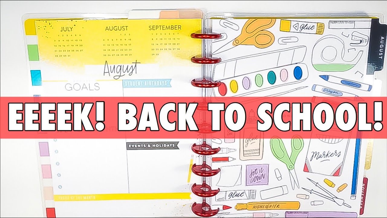 HAPPY PLANNER TEACHER AUGUST PREP HAPPY PLANNER TEACHER PLANNER SET UP TEACHER PLAN WITH ME