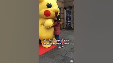 Hugging Pikachu was pure happiness 😆 #london #pikachu #uni #happy #londonlife #anime #bestfriend #hu