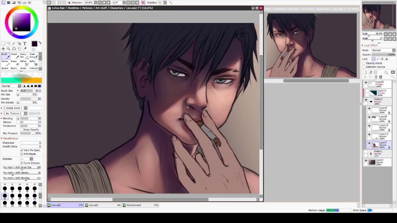 Trouble [Paint Tool Sai v2 Speedpaint] YouTube