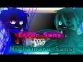 Sans au react to error sans vs nightmare sansxuachengacha clubundertale