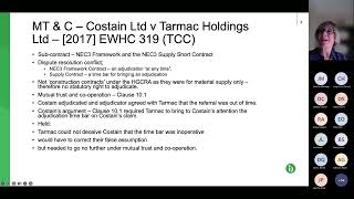NEC Case Law   CECA & Bevan Brittan Webinar 21st March 2023