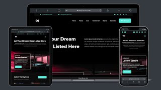 Web Mastery: Build Responsive Car Rental Website Homepage using HTML/CSS/JS