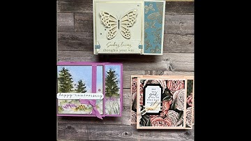 Fun Fold card using Thoughtful Journey DSP