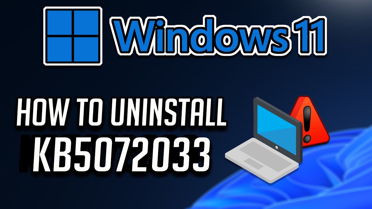 How To Uninstall KB5072033 Update On Windows 11 – Full Tutorial - YouTube