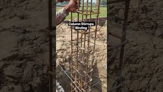 Column Stirrups Binding #column #stirrups #rccwork #rccdesign #columndesign