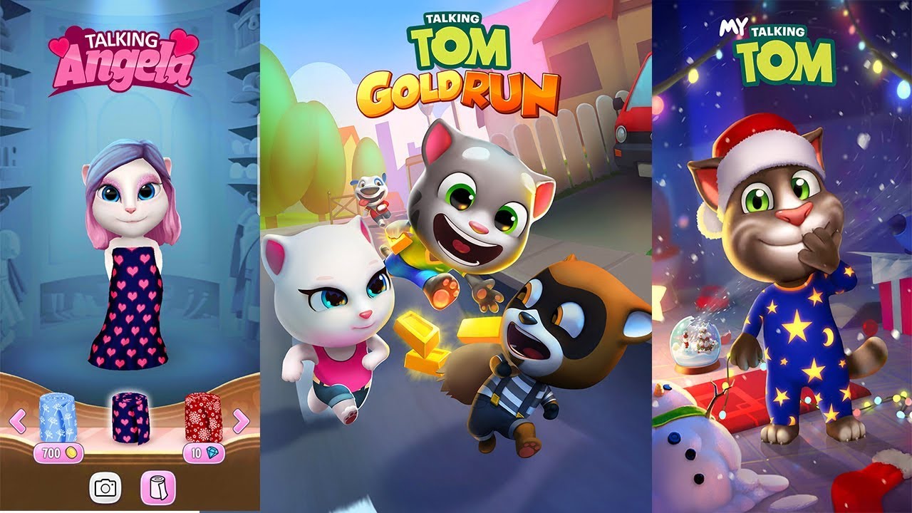 My Talking angela Gameplay - Talking Tom Gold Run vs My Talking Tom