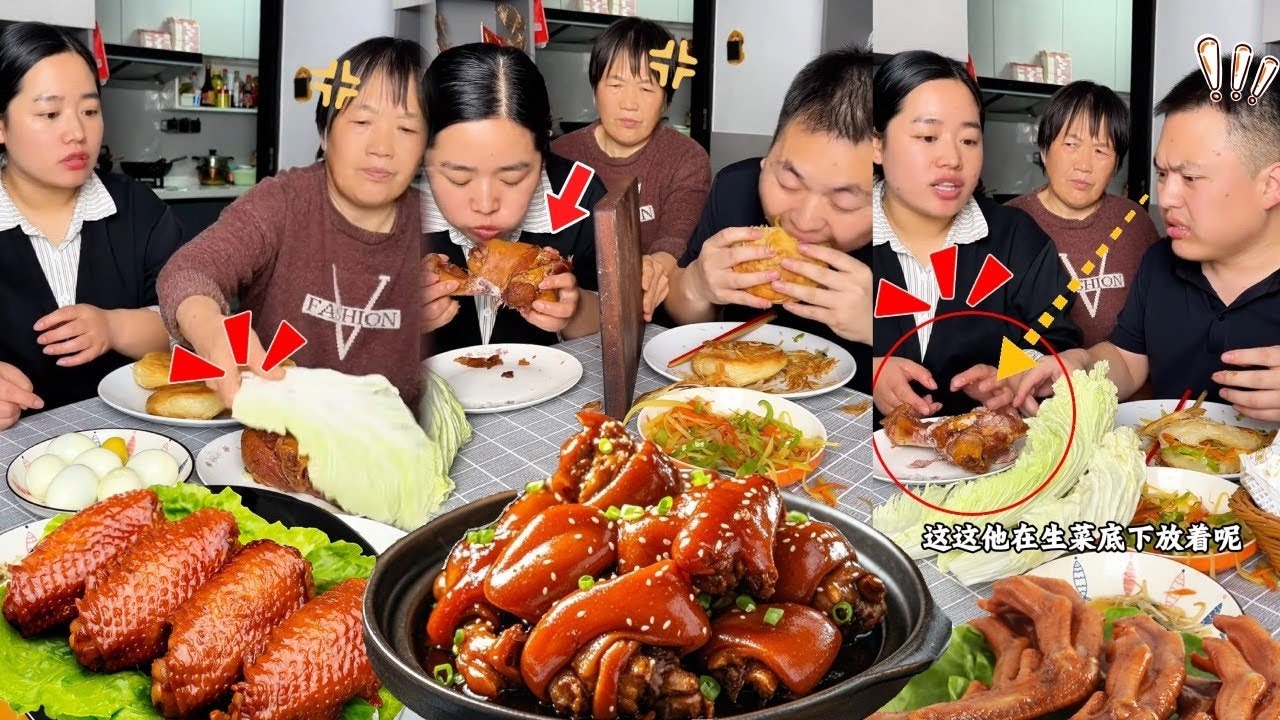 My silly husband wanted to eat it all by himself, but I ended up eating the braised pork knuckle!