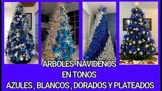 Sports Performance ARBOLES NAVIDEÑOS EN TONOS AZULES, BLANCOS, DORADOS Y PLATEADOS 🎄🎄 IDEAS 2023🎄🎄