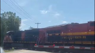 CN 100 Unit & KCS ET44 Double Header Leads A450 Through Howard!