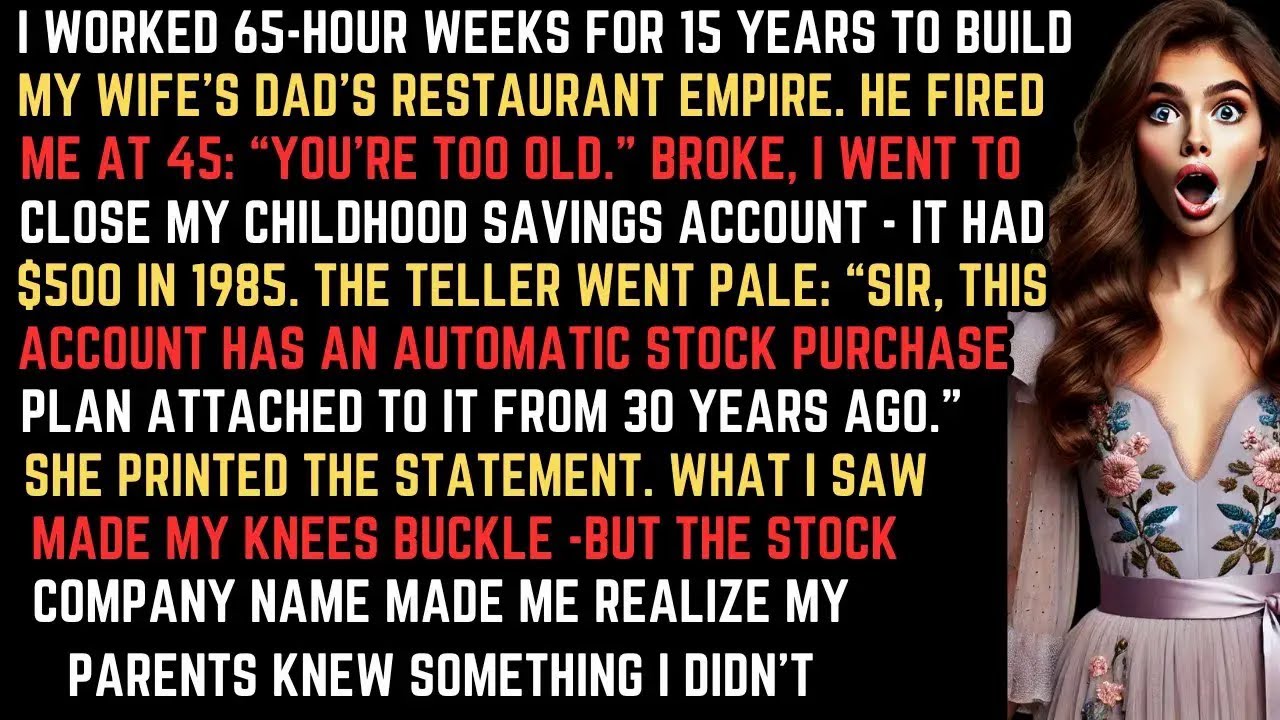 My Wife’s DAD Called Me Too Old at 45 – My Parents' Secret $10Month Investment Made Me a Million