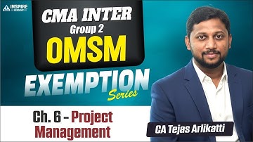 CMA Inter OMSM Lec 9 | Lakshya Exemption Series |  Dec 2025 Attempt | CA Tejas Arlikatti