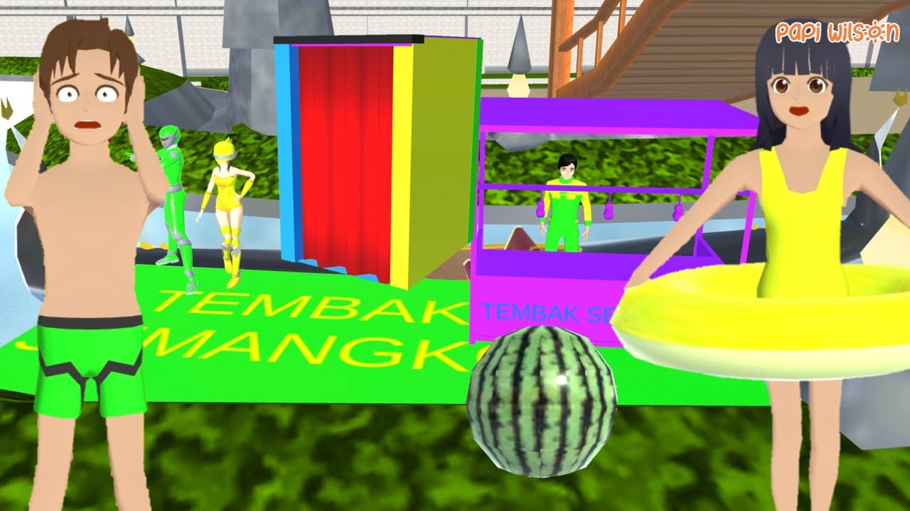 Yuta Dan Mio Main Tembak Semangka Takagi Kalah Mulu🤣😂 | Sakura School Simulator | Papi Wilson