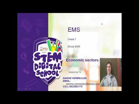 Grade 7 - EMS | 20 July 2020 | Economic Sectors