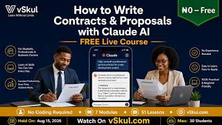 How to Write Contracts & Proposals with Claude AI | Module 1#vskul #claude #claudeai #AIforBeginners