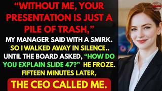 My Manager Stole My Presentation And Got Promoted—Then Slide 47 Cost Him Everything