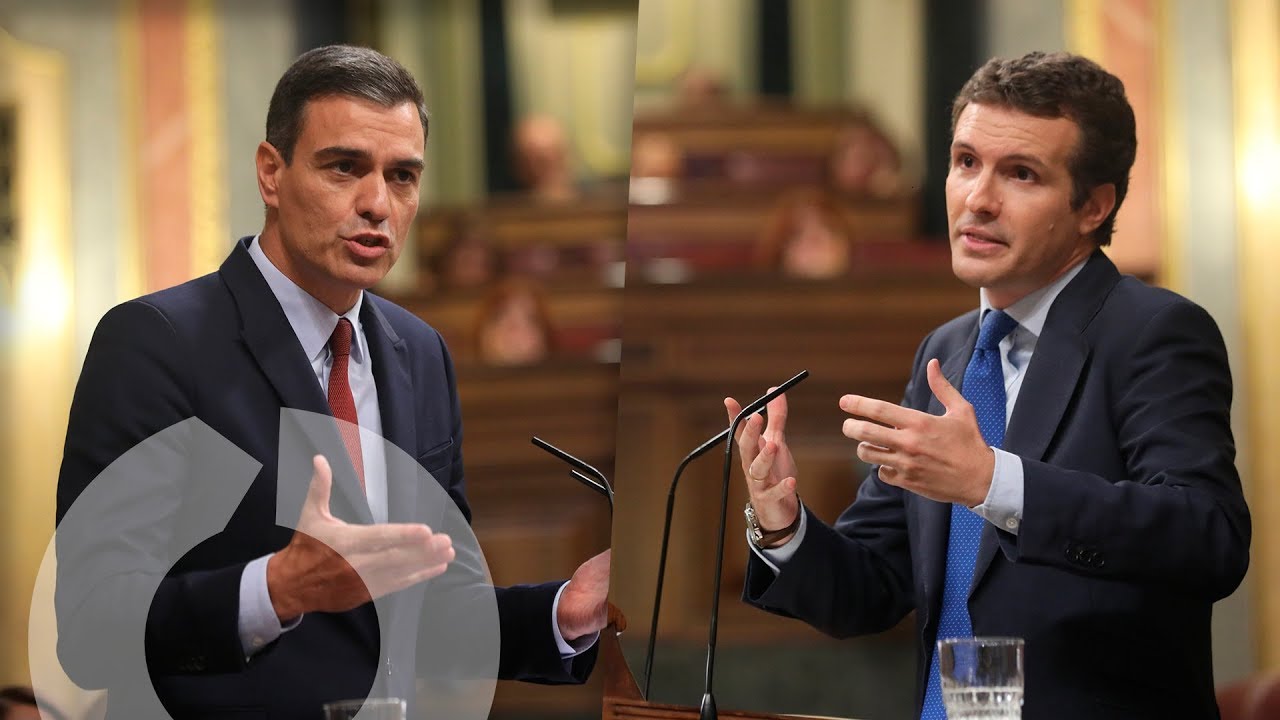 La bronca de Casado y Sánchez en dos minutos y medio
