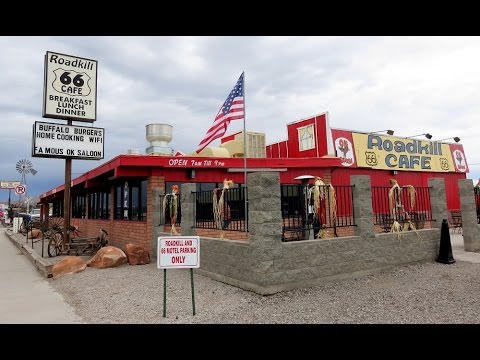 Route 66 National Motor Tour At Roadkill Cafe In Seligman Az Youtube