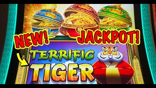 NEW SLOT: Terrific Tiger JACKPOT HANDPAY it kept retriggering!!!