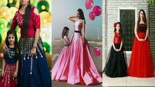 mom and daughter party wear dress