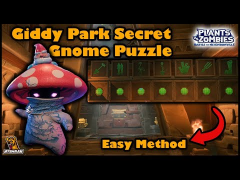 Giddy Park Secret Gnome Puzzle Easy Solving Method - PvZ Battle For Neighborville