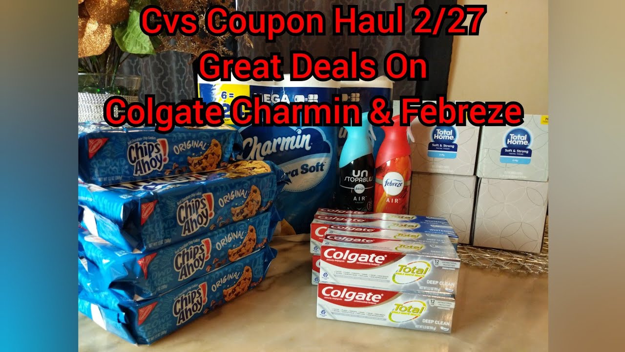 Cvs Coupon Haul 2/27 Great Deals On Colgate Charmin & Febreze This Week YouTube