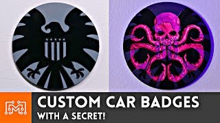 Custom Car Badges (WITH A SECRET) // HowTo | I Like To Make Stuff