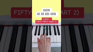Cupid - Fifty Fifty (Part 2) (Piano Tutorial) #cupidfiftyfifty #fiftyfiftycupid #pianoshorts