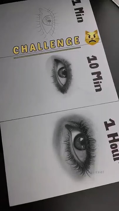 1min vs 10min vs 1hour drawing challange? #challenge #shorts - YouTube
