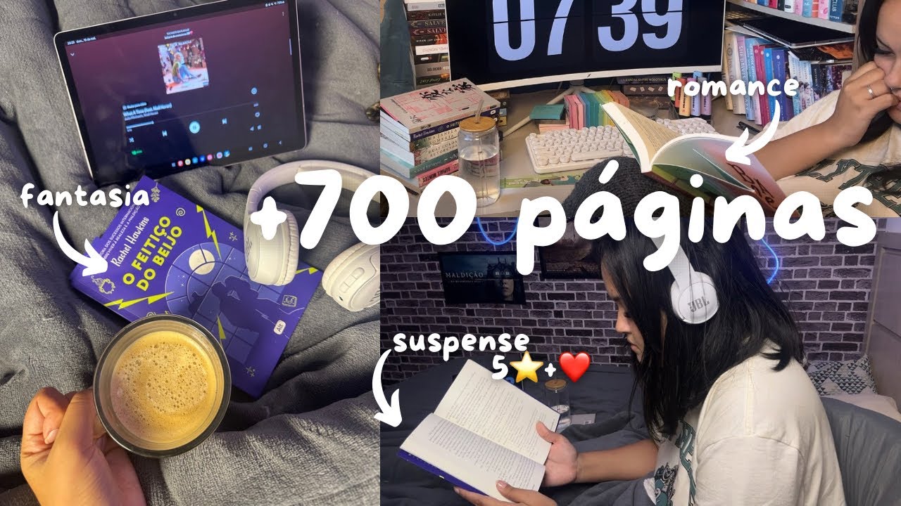 Lendo 3 livros em 1 dia *só livro bom* vlog de leitura