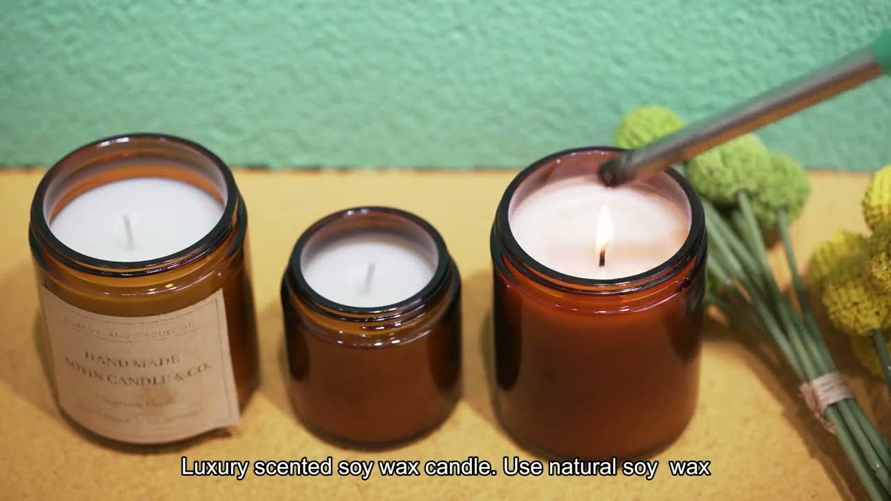 amber jar scented candle