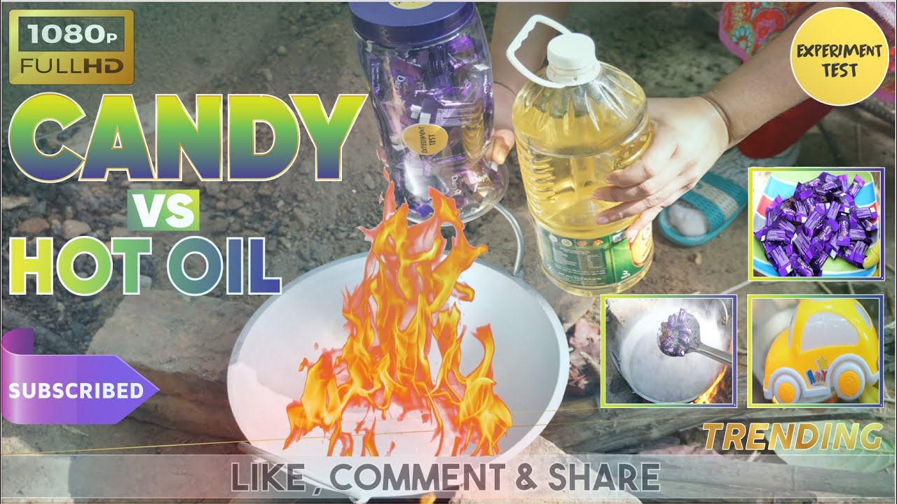 Boiling Candy in Hot Oil | CANDY vs HOT OIL | EXPERIMENT TEST